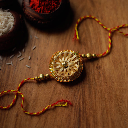 Flower - Handmade Bamboo Craft Beadwork Rakhi by Baansuli 10