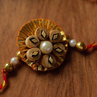 Flower - Handmade Bamboo Craft Beadwork Rakhi by Baansuli 21