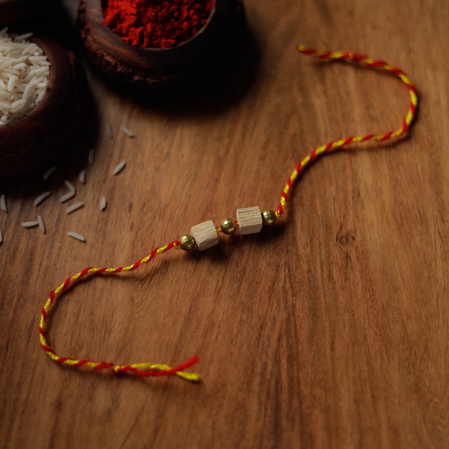 Handmade Bamboo Craft Beadwork Rakhi