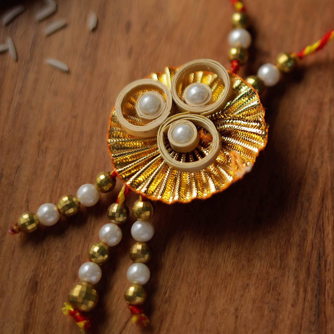 Handmade Bamboo Craft Beadwork Lumba Rakhi Set