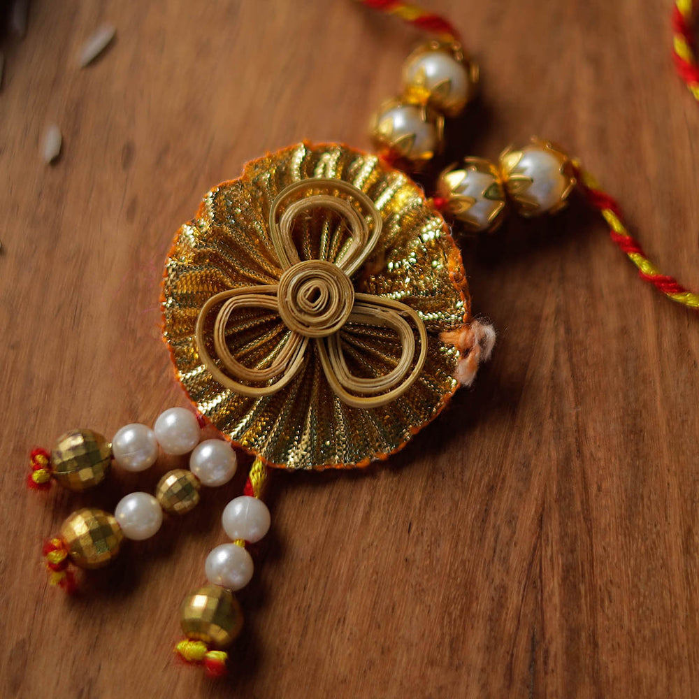 Handmade Bamboo Craft Beadwork Lumba Rakhi