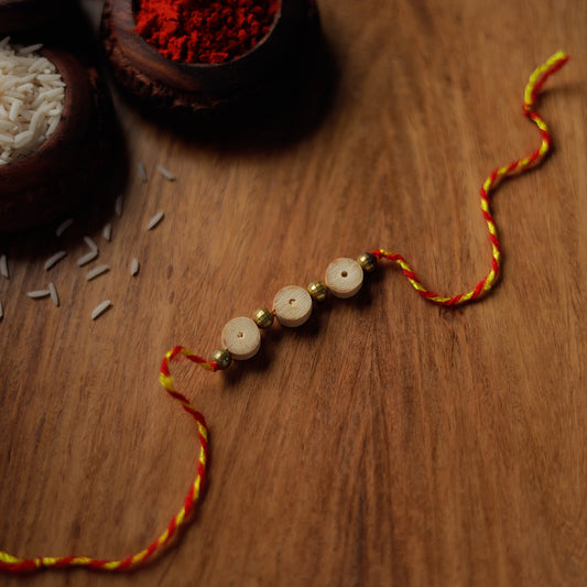 3 Buttons - Handmade Bamboo Craft Beadwork Rakhi by Baansuli 30