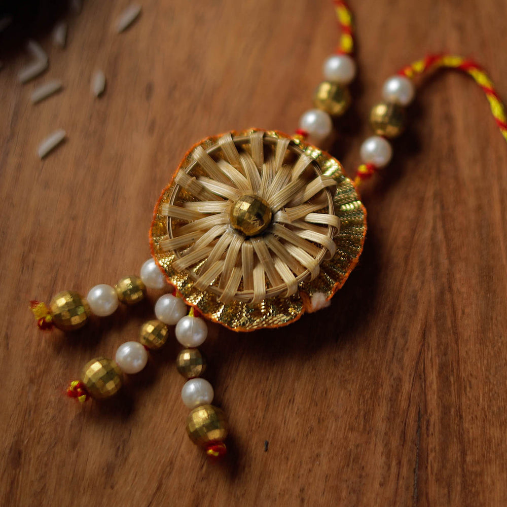 Handmade Bamboo Craft Beadwork Lumba Rakhi 