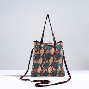 Multicolor - Handmade Quilted Cotton Sling Bag 09