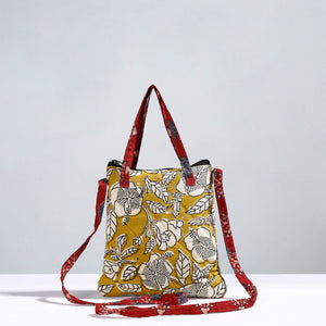 Yellow - Handmade Quilted Cotton Sling Bag 20