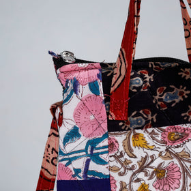 Multicolor Handmade Quilted Cotton Patchwork Sling Bag 25 