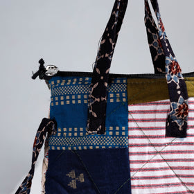 Multicolor Handmade Quilted Cotton Patchwork Sling Bag 26