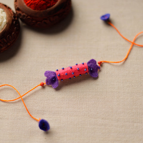 Candy - Hand Embroidered & Felt Work Kids Rakhi 119