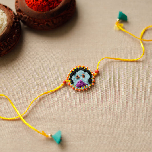 Hand Embroidered & Felt Work Kids Beadwork Boy Rakhi 122