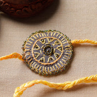 Beads & Thread Embroidered Reusable Rakhi by Neeli Titlee