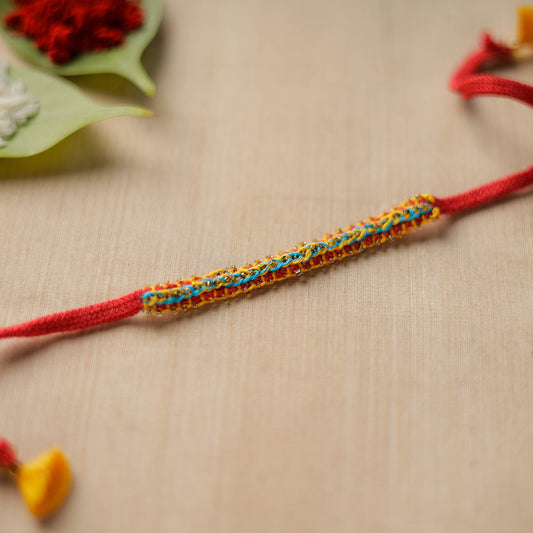 Hand Embroidered Beadwork Multi Chain Stitch Rakhi 200