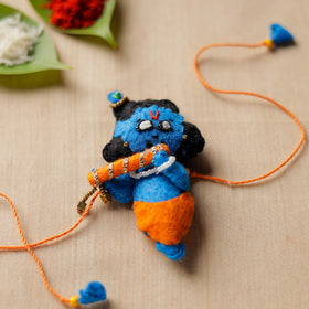 Buy Hand Embroidered Felt Work Bal krishna Rakhi 148 Online at iTokri.com
