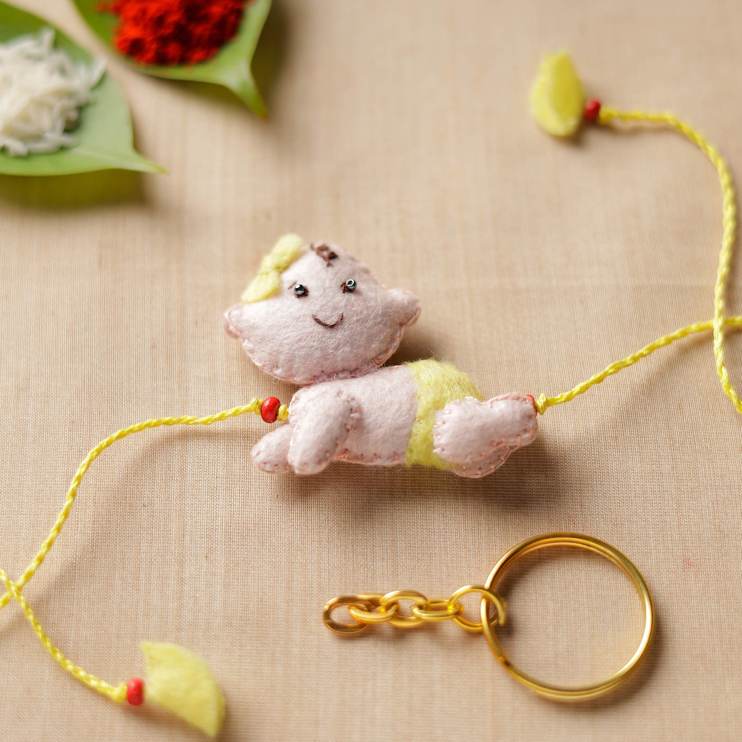 Buy Hand Embroidered Felt Work Bal krishna Rakhi 152 