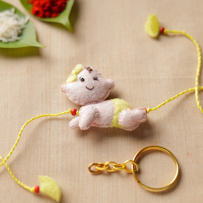 Buy Hand Embroidered Felt Work Bal krishna Rakhi 152 