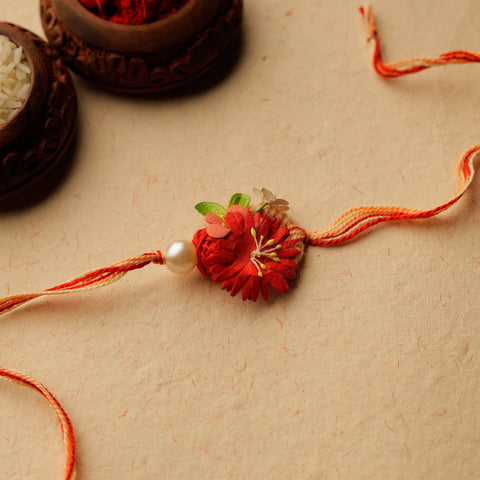 Handmade Paper Flower Rakhi