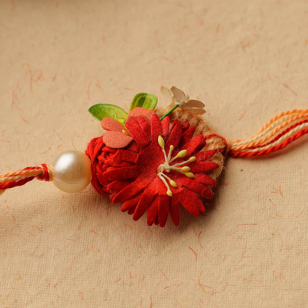 Handmade Paper Flower Rakhi