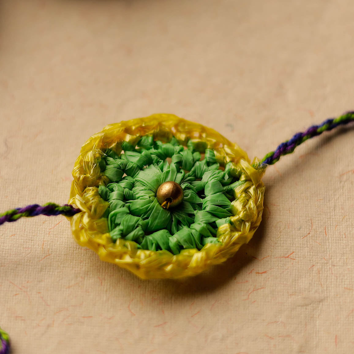 Handmade Upcycled Weave Rakhi by Khamir 04