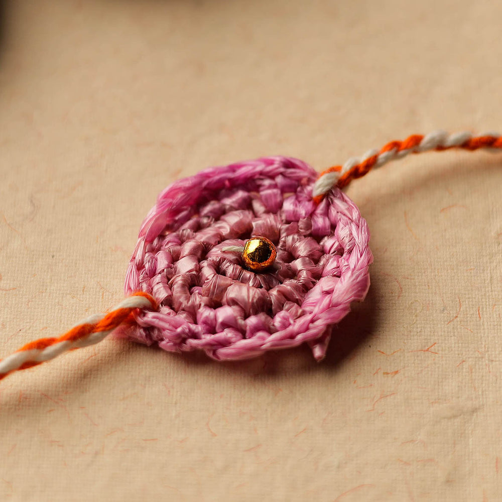 Handmade Upcycled Weave Rakhi by Khamir 27