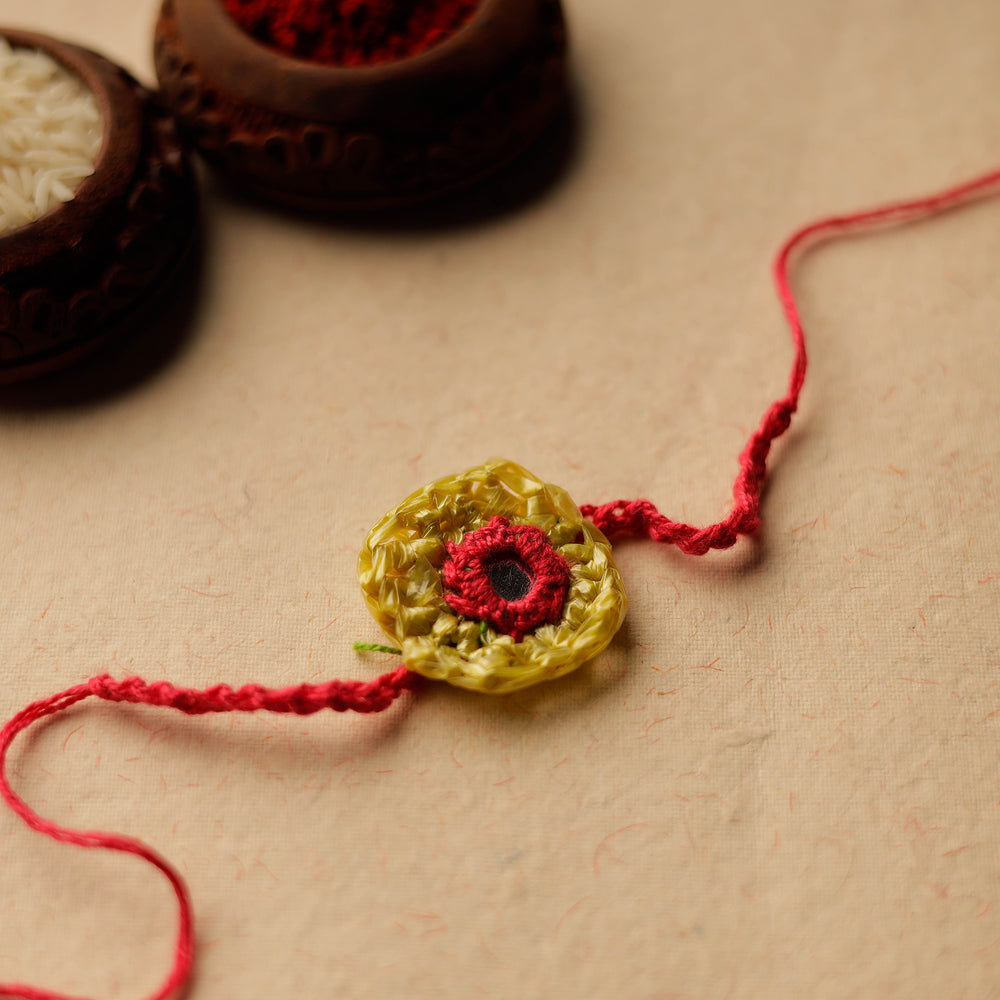 Handmade Upcycled Weave Rakhi by Khamir 90