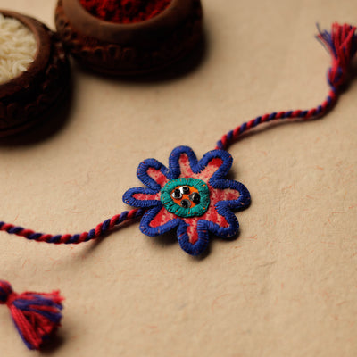 Flower - Handmade Threadwork Kids Rakhi 100
