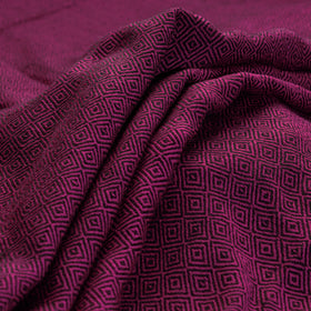 Purple - Kumaun Handwoven Pure Merino Woolen Fabric