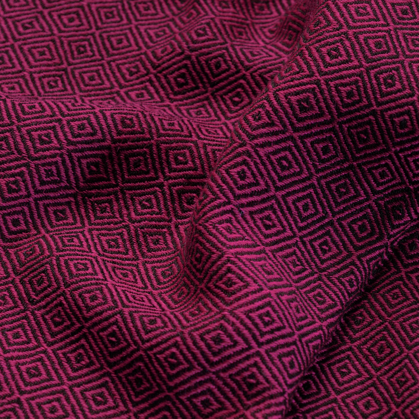 Purple - Kumaun Handwoven Pure Merino Woolen Fabric