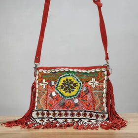 Buy Banjara Vintage Embroidery Beads, Shell & Coin Patchwork Sling Bag Online at iTokri.com 