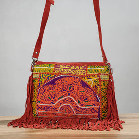 Buy Banjara Vintage Embroidery Beads, Shell & Coin Patchwork Sling Bag Online at iTokri.com 
