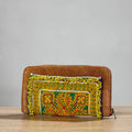 Multicolor Banjara Vintage Embroidery Beadwork Suede Leather Wallet