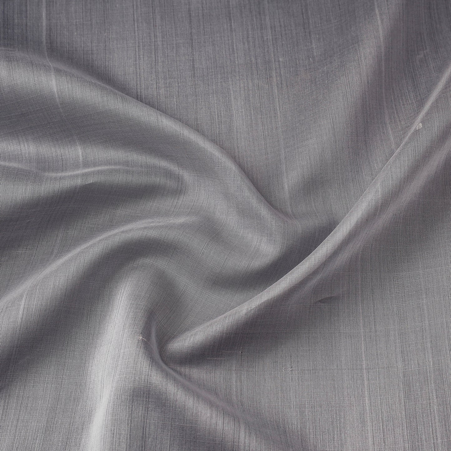 Grey - Maheshwari Silk Cotton Handloom Fabric