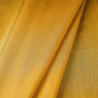 Yellow - Maheshwari Silk Cotton Handloom Fabric