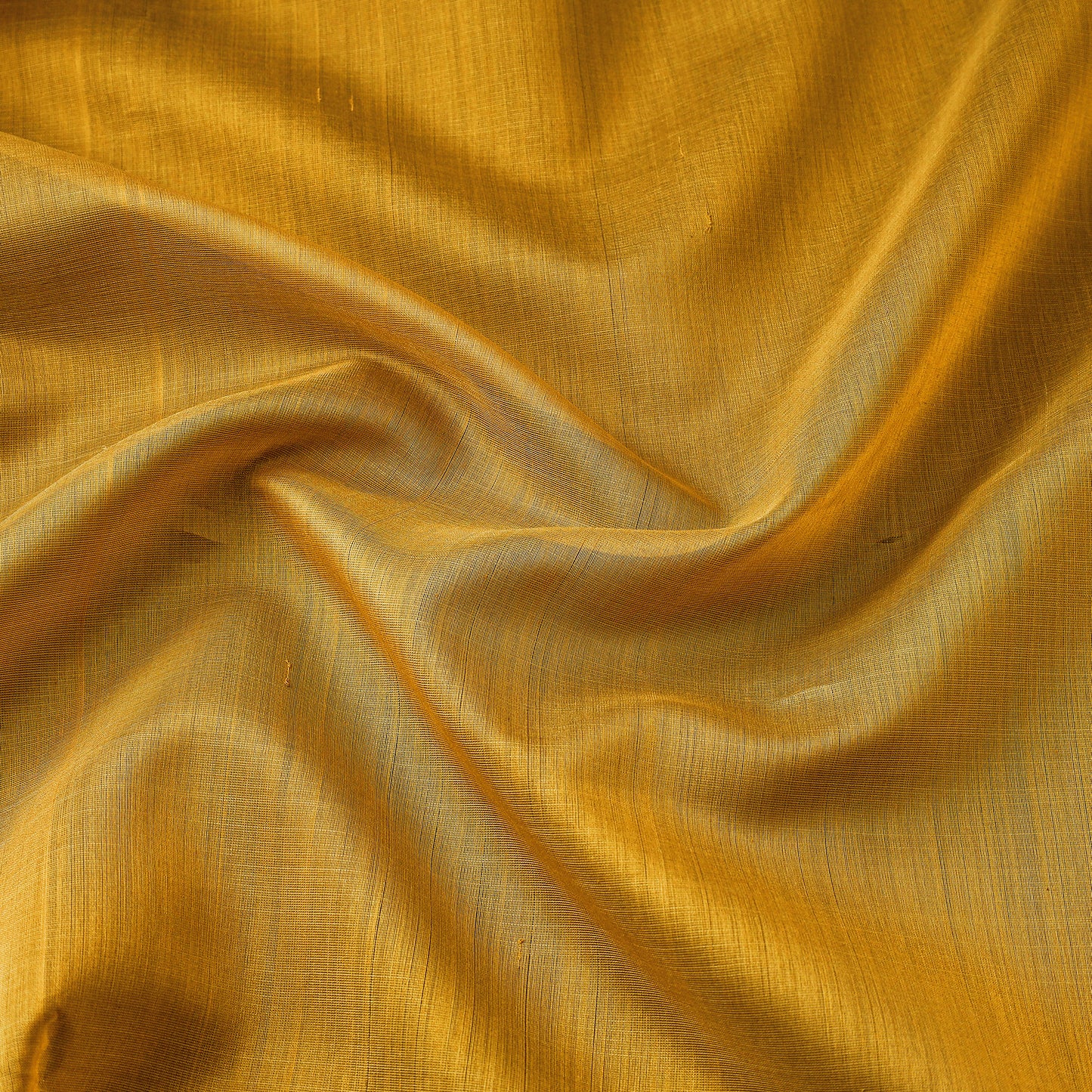 Yellow - Maheshwari Silk Cotton Handloom Fabric
