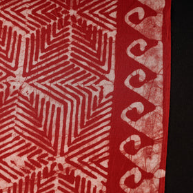  Cotton Red Hand Batik Print Fabric