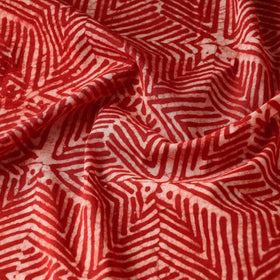  Cotton Red Hand Batik Print Fabric