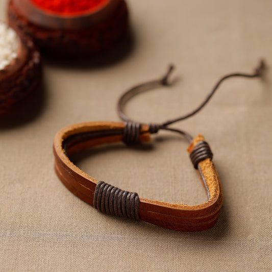 Handmade Leather Bracelet Rakhi 47