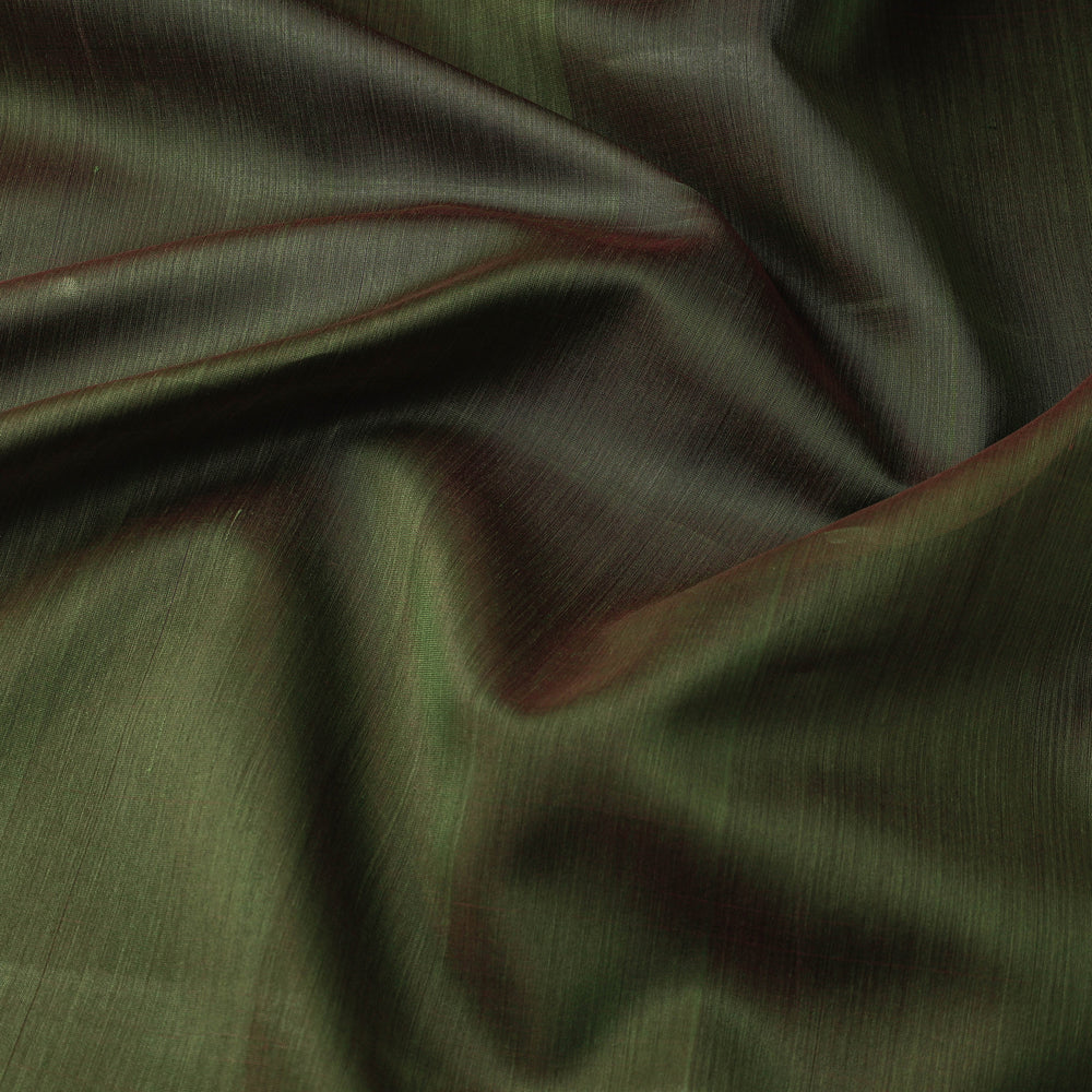 Green - Maheshwari Silk Cotton Handloom Fabric