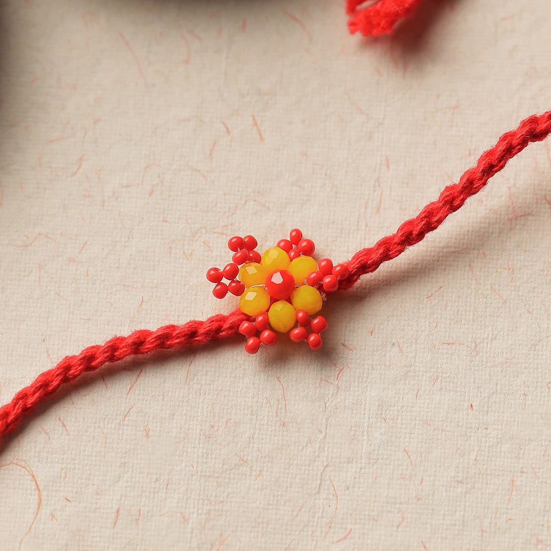 Flower - Handmade Beadwork Rakhi 01