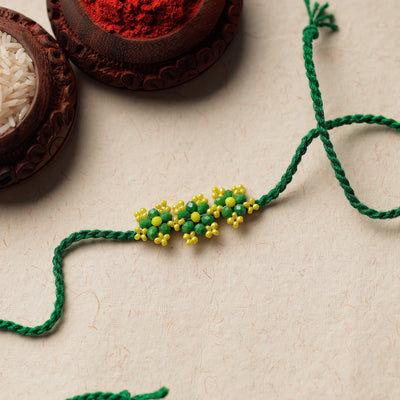 Flower - Handmade Beadwork Rakhi 05