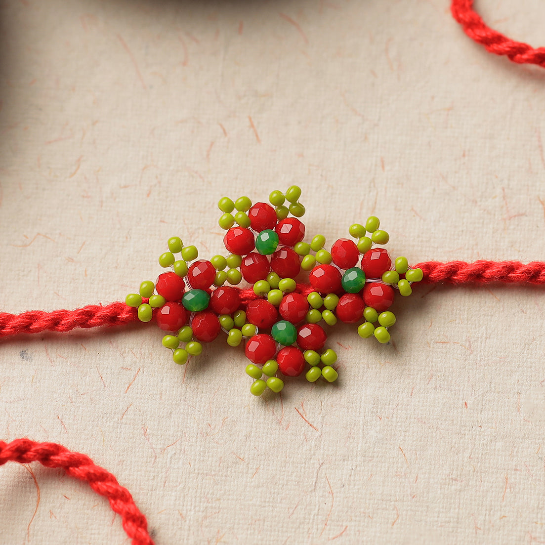 Flower - Handmade Beadwork Rakhi 07