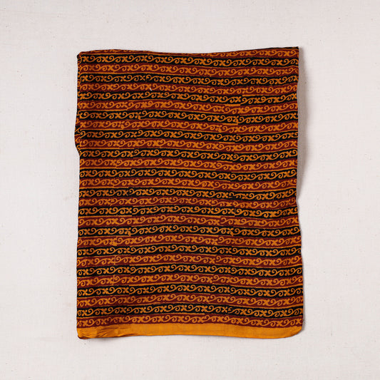 Multicolor - Bagh Block Printed Modal Silk Precut fabric - (1 meter)