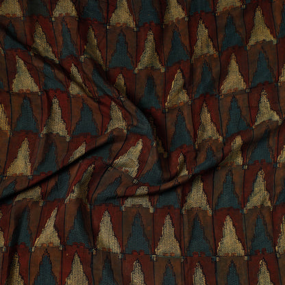 Multicolor - Vanaspati Block Printed Modal Silk Precut fabric - (1.25 meter)