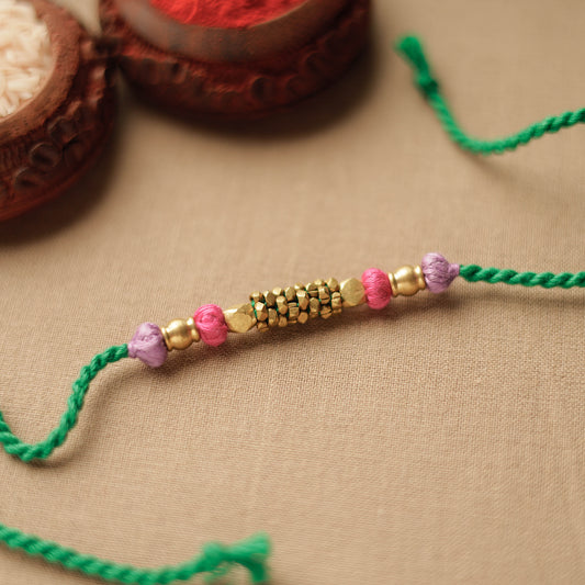 Tribal Dokra Craft Brass & Threadwork Rakhi 14