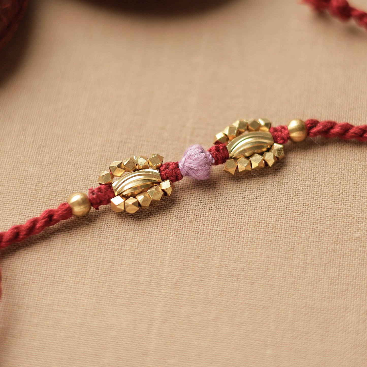 Tribal Dokra Craft Brass & Threadwork Rakhi 15