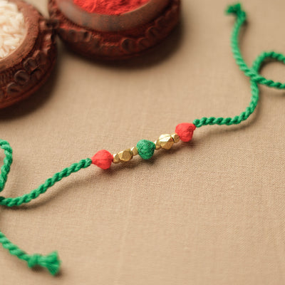 Tribal Dokra Craft Brass & Threadwork Rakhi 23