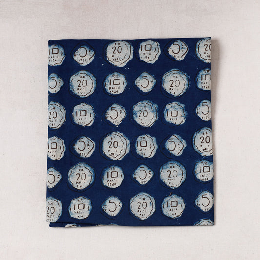 Blue - Bindaas Block Printed Cotton Precut Fabric