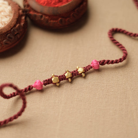 Tribal Dokra Craft Brass & Threadwork Rakhi 25