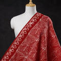  Cotton Red Hand Batik Print Fabric
