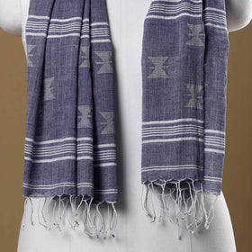 Buy Burdwan Jamdani Buti Handloom Cotton Stole with Tassels Online at iTokri.com