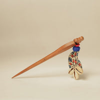 Mahi Shell Work Wooden Handmade Juda Stick