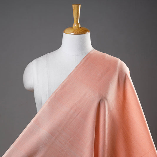 Peach - Maheshwari Silk Cotton Handloom Fabric